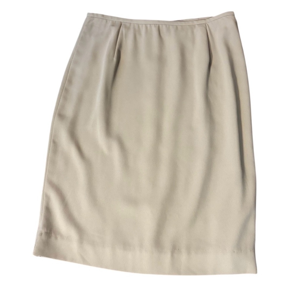 Vintage Rena Rowan for Saville Olive Green Lined Skirt Size 14